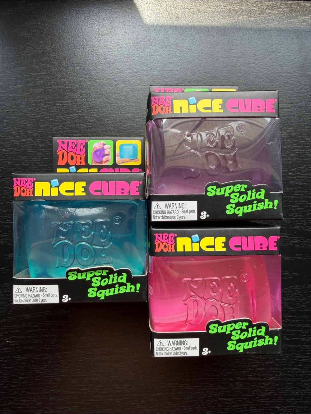 NeeDoh Nice Cube - Pink, Purple, Blue